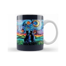 Cat Van Gogh's Cats Kedi Kupa Bardak Porselen Karışık
