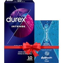 Durex Intense Prezervatif 10'lu + Humanlife 5 Gr X 10 Doğal Jel Lubricant
