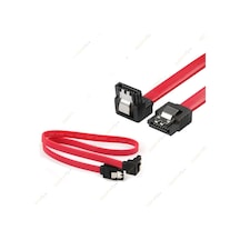 40 Cm Sata Data Kablo - 90 Derece - Metal Klip