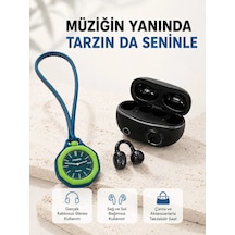 Mey İthalat Kablosuz Kulaklık Ve Yeşil Askılı Çanta Charm Saat Kampanya Seti Şarj Kutulu Bluetooth Kulaklık