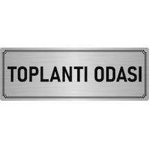 Metal Yönlendirme Levhası, Departman Kapı İsimliği Toplantı Odası 7x20 cm Gümüş Renk