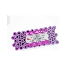 Vacusera K3 Edtalı Tüp 0,5 Ml Pediatrik Mor Kapak 50'li Paket
