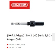 J40-A1 Adaptör No.1 J40 Serisi Için - Altıgen Şaft Ceta