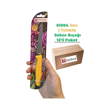 Sürbisa 61004 Sebze Bıçağı Sarı Lz1 Koli 12 Adet Tırtıklı Çok Renkli