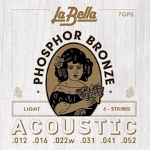 La Bella 7gps Fosfor Bronz Akustik Gitar Teli 12-52 Zengin Harmonikler Dayanıklı Sarım