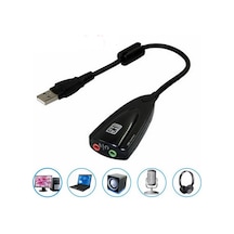 Wozlo 7.1 USB 12 Kanal 64 Bit 5HV2 Destekli Kablolu Audio Çevirici Harici Ses Kartı