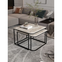 Orta Sehpa Damla İkili Lüx Efes Bej