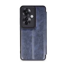 Reno 11f Kılıf Flip Cover - Lacivert Bz8683140767921