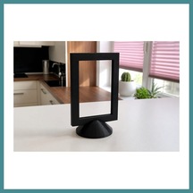 Trendexa 3d Baskı Modern Fotoğraf Çerçevesi - Masaüstü Ve Raf Üstü Dekoratif Resimlik-siyah Mac