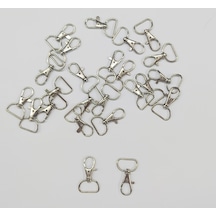 100 Adet Metal 2 Cm Paris Kanca Anahtarlık Klipsi Halkası Demir