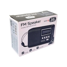 Bluetooth Fm Kablosuz Hoparlör, Usb-tf Kart-aux Girişli, Tws Destekli, Taşınabilir Mini Radyo Sb38 Siyah