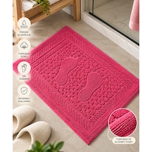Dokuma Pamuklu Emici Ve Yumuşak Dokulu Ayak Havlusu 50 X 70 Cm Pembe
