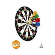 Çift Taraflı Dart Tahtası Oyun Seti Oklu - 6 Adet Oklu Oyuncak Dart