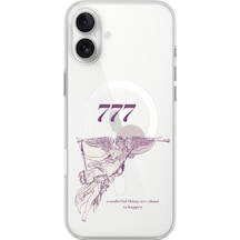Apple Uyumlu iPhone 16 Plus  777 Melek Tasarımlı Baskılı Silikon Kılıf Renkli