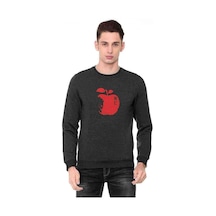 Apple Of The Death Death Note Baskılı Füme Erkek Örme Sweatshirt