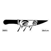 Airbrush Tattoo Gözyaşı Ve Bıçak Yapışkanlı Stencil Süsleme Ve Boyama Kalıbı Stencil Kalıp