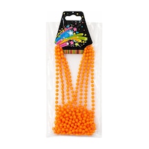 Neon Turuncu Boncuk Kolye 80 Cm Retro 80 Ler 90 Lar Parti Aksesuarı - Temz-874154 Çok Renkli