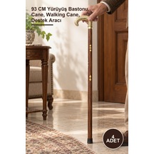 4 Adet Pirinç Ve Ahşap Karışımı Baston 93 Cm Yürüyüş Bastonu, Cane, Walking Cane, Destek Aracı