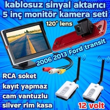 Kablosuz 5 İnç Ekran 2006-2013 Ford Transit Uyumlu Kamera 12 Volt