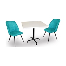 Beymobilya Bahçe Ve Balkon Masa Takımı Indigo Werzalit Kare - Nilüfer 2Li (8 Beyaz