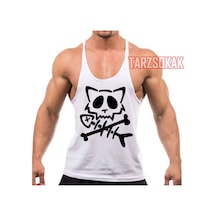 Tarzsokak Gym Tank Top Fitness Sporcu Atleti Gym23 Beyaz