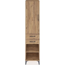 Hyperion Dolap 4 Raflı 2 Çekmeceli Tek Kapaklı 44x44x195 Çam-çam Çam