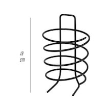 19 Cm Metal Saç Kurutma Makinesi Standı Spiral Tasarımlı Masaüstü Ve Duvar Tipi Fön Makinesi Tutucu