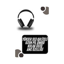 Kulak - 614 - Üstü Kablosuz Bluetooth Kulaklık Yumuşak Süngerli Sd - Matxzngz - Kart Girişli