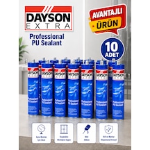 10 Adet Siyah Mastik Ekstra Güçlü Yapıştırıcı 280 Ml Üstün Yapışma Ve İzolasyon Sağlar