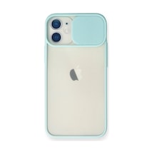 Apple İphone 11 Kılıf Palm Buzlu Kamera Sürgülü Silikon - Turkuaz Çok Renkli