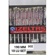 İzeltaş Kontrol Kalemi 190 Mm Düz Uçlu 10 Adet