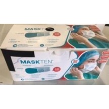 Maskten 50Li Lastik Halkalı 3 Telli Meltblown Maske Siyah