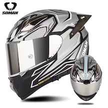 Soman Taiko 02 Fiber Glas Motosiklet Kaskı Gri - Gümüş