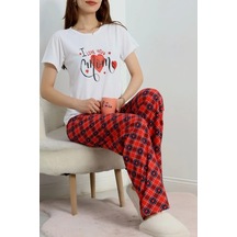 Seka Store Seka Süprem Baskılı Pijama Takım Beyazekose - 50774.1773. Çok Renkli