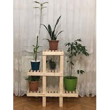 Ahsap Saksilik Çiçeklik Saksılık Saksı Standı Naturel Renk (489757444)