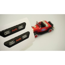 Audi Logo Çamurluk Yanı Ve Ayna Metalize Damla Desen 3M Logo Arma