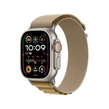 Apple Watch Ultra 2 GPS + Cellular 2024 49 Mm Natural Titanium Case with Tan Alpine Loop - Large (Distribütör Garantili)