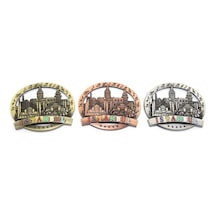 İstanbul Temalı Metal Magnet Yuvarlak Tasarım 48946496
