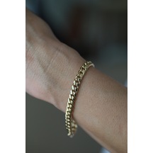 Yenigün Kuyumculuk 14 Ayar Altın Gurmet Zincir Bileklik Blk58144 Sarı Altın