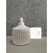 Bernami Mumluk Şamdanpinterest Şık Kapaklı Dekoratif Beton Organizer / Kutu / Takılık Diğer