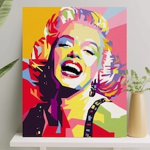 Palmiye Hobi Sanat Sayılarla Boyama Tuval Seti Fırça Boya Dahil Çıtalı 40x50 Cm - Marilyn Monroe