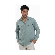 Dufy Yeşil Erkek Regular Fit Düz Klasik Yaka Uzun Kol Gömlek - 104835-yeşil Yeşil