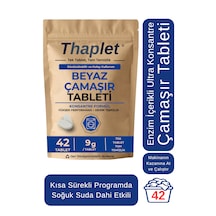 Thaplet Beyaz Çamaşır Deterjanı Tableti Ultra Etkili 42 Adet Tablet