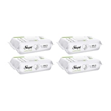Sleepy Islak Havlu Mendil 90 Yaprak Natural Yenidoğan 4 Lü Set 360 Yaprak Plastik Kapaklı