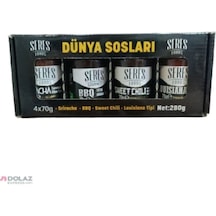 Seres Foods Gourmet Dünya Sosları Seti 70 Gr X 4 Kavanoz Cam