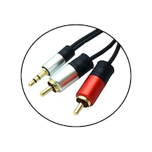 Aux Kablo - Kaliteli - 3.5 Mm Stereo Erkek - 2X Rca Erkek - 5 Met
