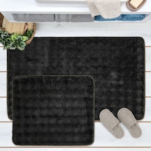 Soft Artos 2'li Banyo Paspası - Antrasit - 60x100 Cm + 50x60 Cm Renkli