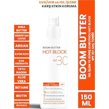 Boom Butter Isıl İşlem Ve Güneş Koruyucu Hot Block SPF 30+ Saç Toniği 150 ML