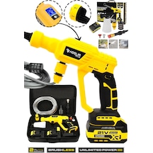 Assur Plus 21V Kömürsüz Motor Yüksek Basınçlı Akülü Oto Araba Yıkama Makinesi Şarjlı - 2854