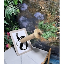 Kedi Tırmala Tahtası Lazer Kesim Ahşap Resimli5